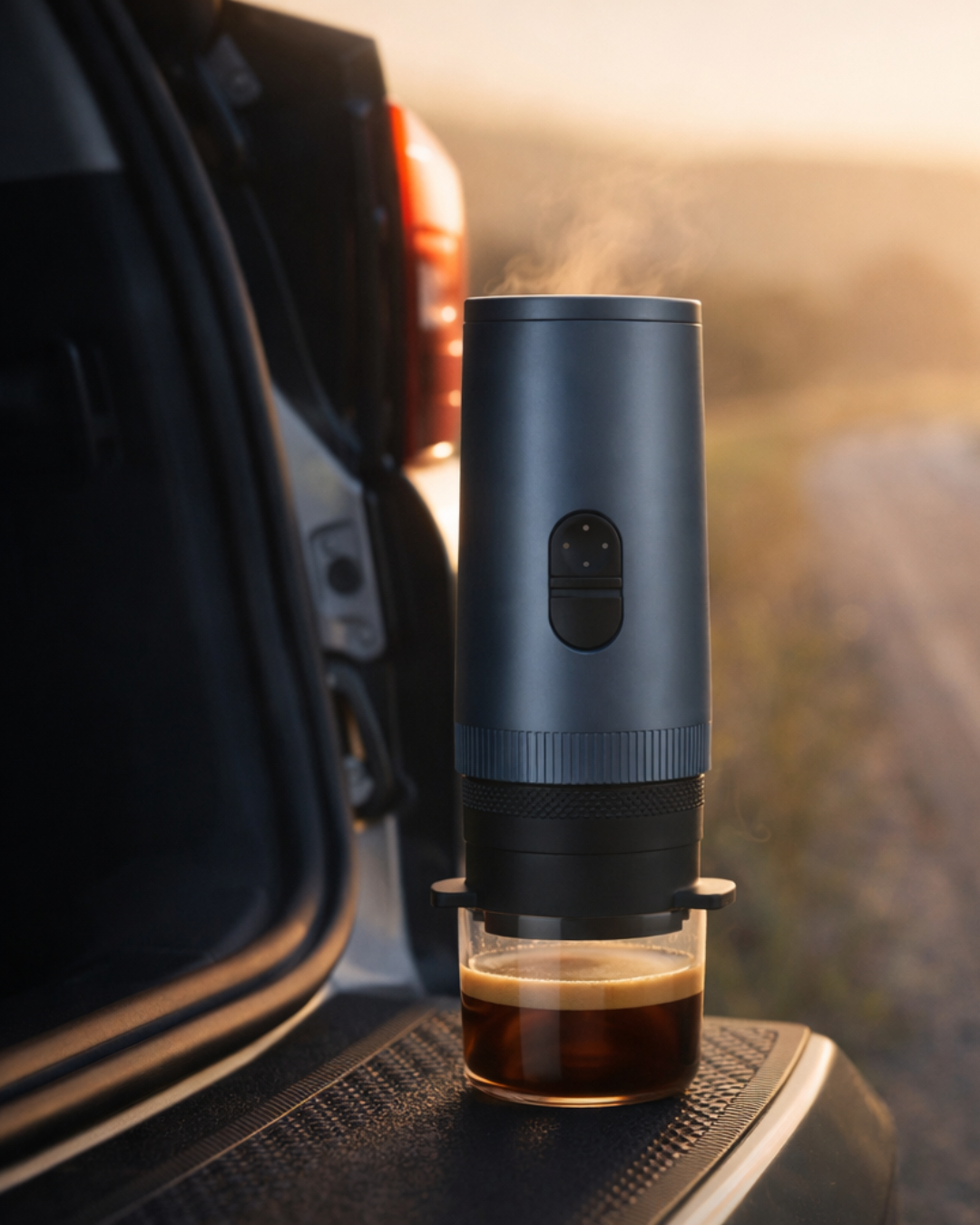 Mile One Espresso: Self-Heating Portable Espresso Maker - Stone