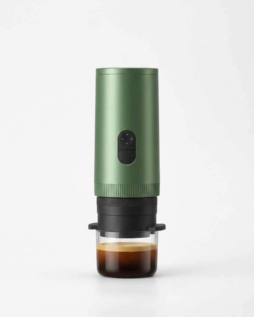 Mile One Espresso: Self-Heating Portable Espresso Maker - Olive